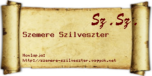 Szemere Szilveszter névjegykártya