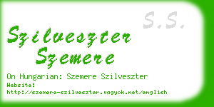 szilveszter szemere business card